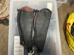Shortchaps,läder,svarta,nya,XL