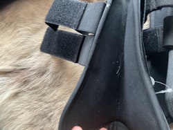 Benskydd,svarta,L,nya,gelprotection
