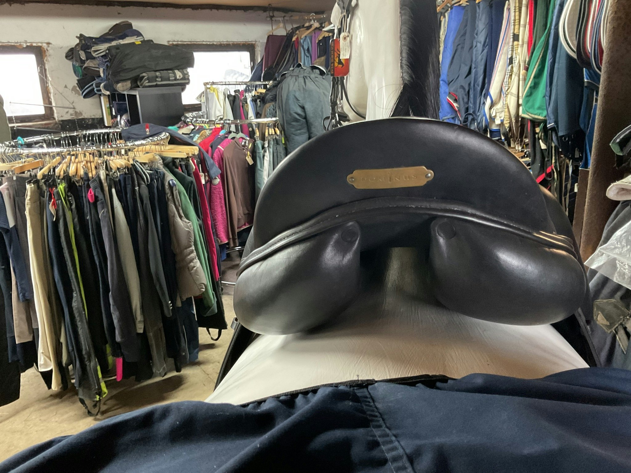 Dominus dressyrsadel,svart, M17N, fint skick