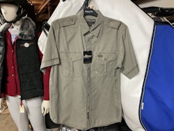 Thomas cook,kortärmad skjorta,beige/grön, m,ny