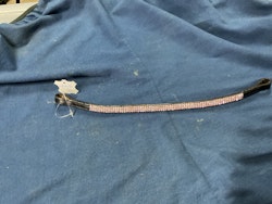 Pannband svart med rosa bling, p,nytt