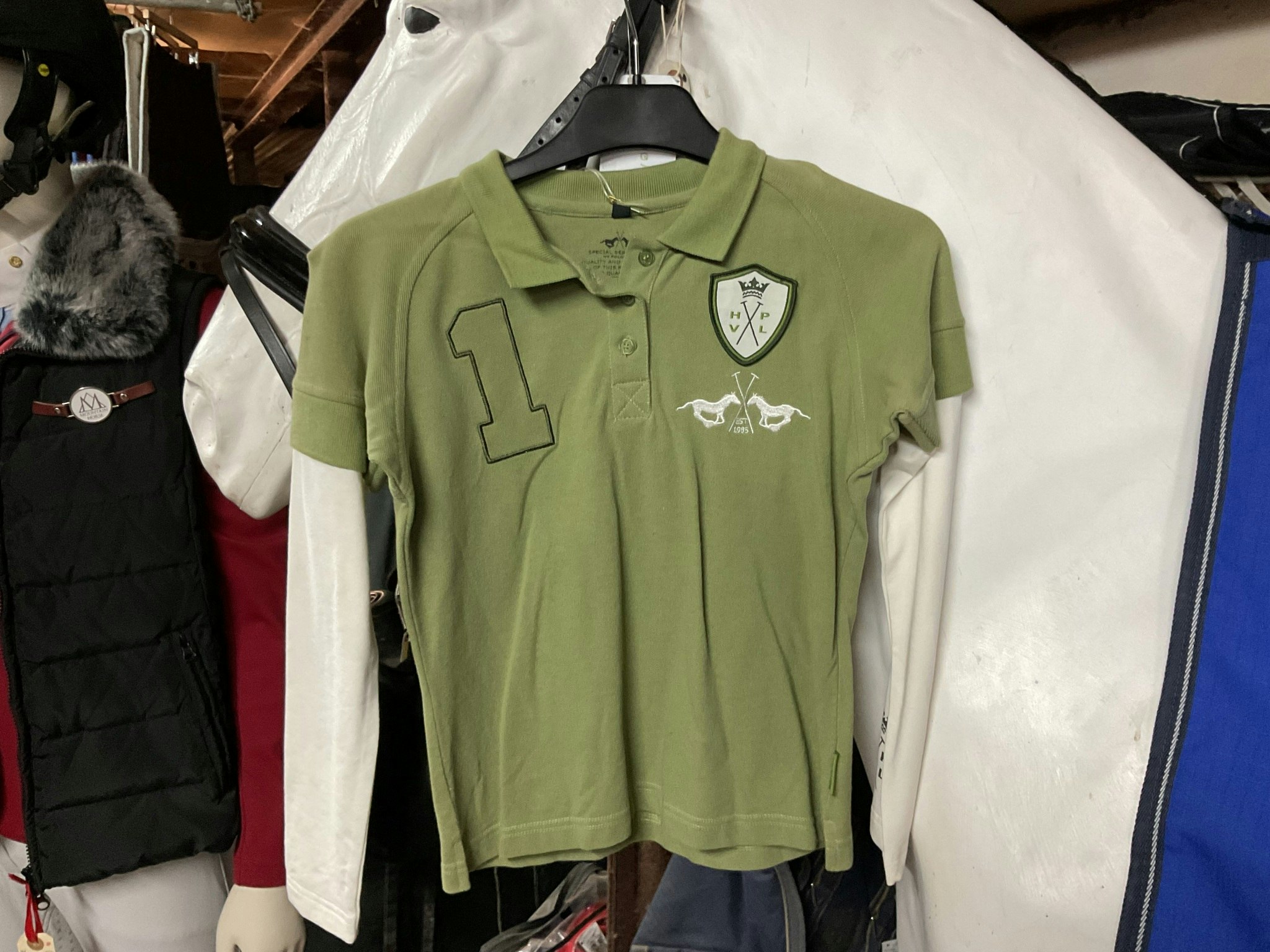 HV polo,pike’,grön, stl 152,ny