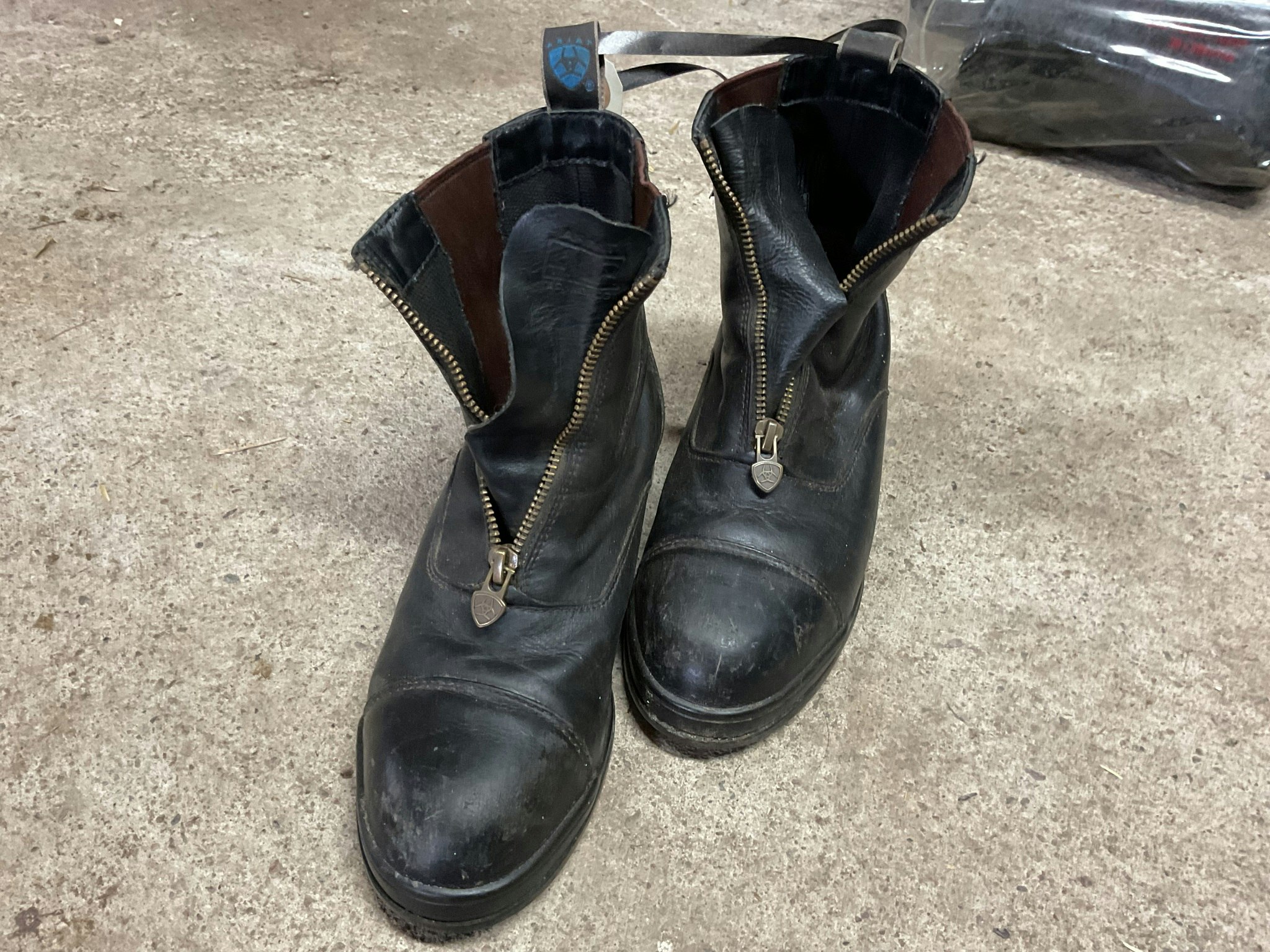 Ariat ridskor,svarta,stålhätta, stl 36m