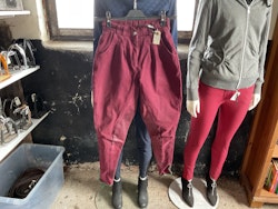Cavallo helskodda (läder) ridbyxor,vinröda, ital 44