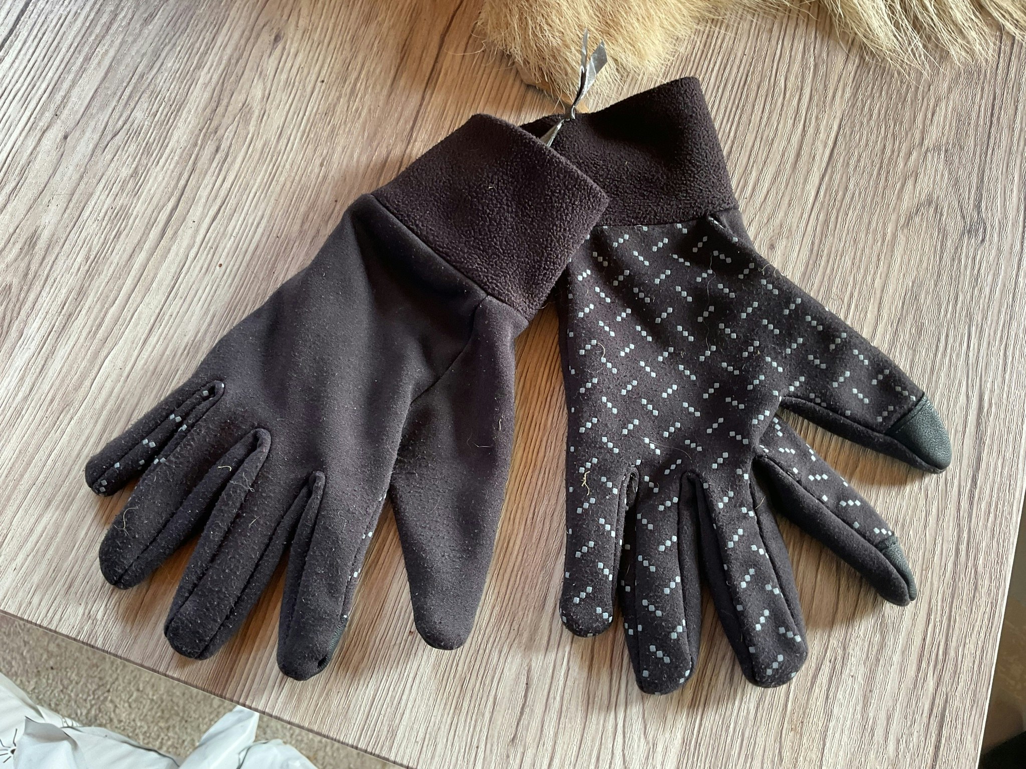 CRW handskar,fleece,stl m,svarta