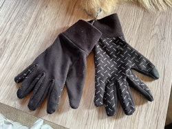 CRW handskar,fleece,stl m,svarta