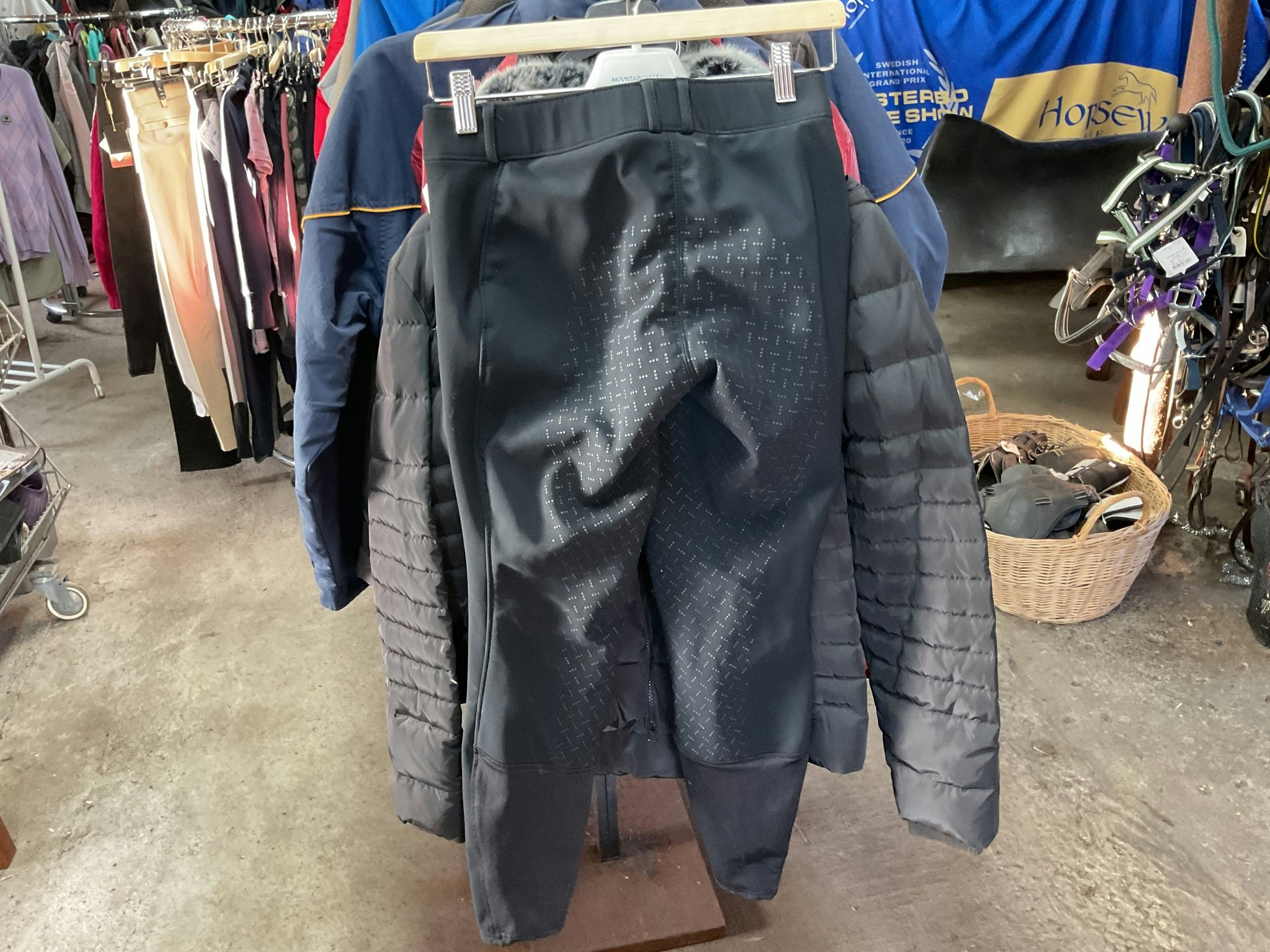 CRW fodrade ridbyxor med grip,svarta,stl 36