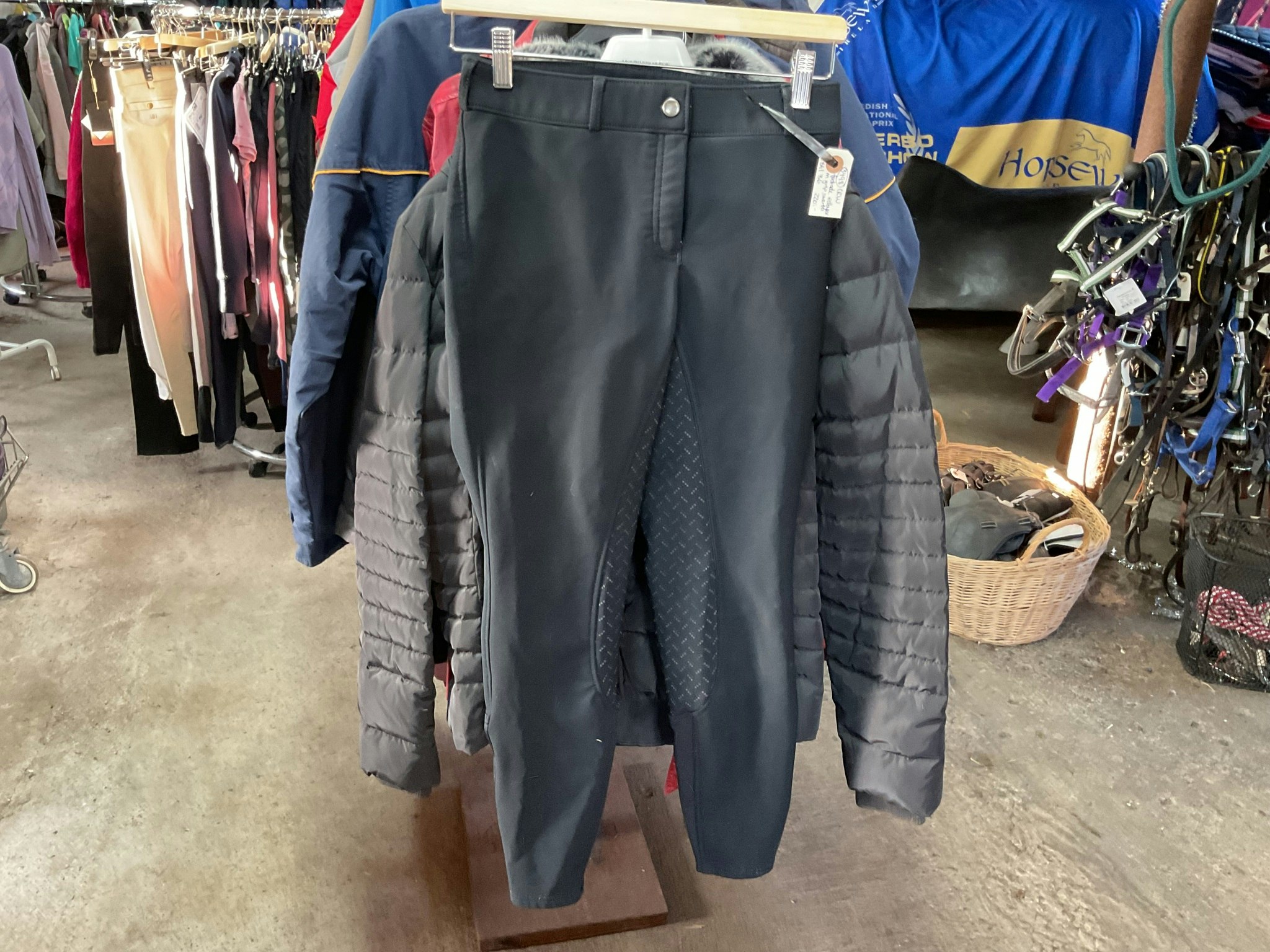 CRW fodrade ridbyxor med grip,svarta,stl 36