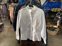 Pikeur långärmad tävlingsskjorta, blå/vit, stl 42