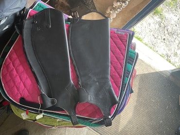 Horselife shortchaps, XL, svarta,nyskick