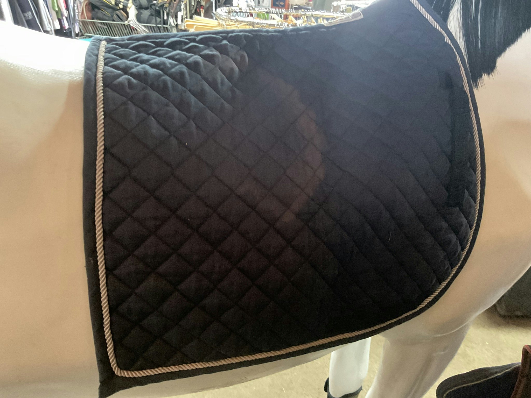 Showmaster, schabrak, blått, dressyr,f