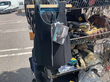 Komperdell ryggskydd, svart med blått, stl XL, ny,ord.pris 2400