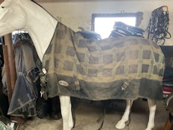 Regntäcke med fleece,155 cm, otvättat