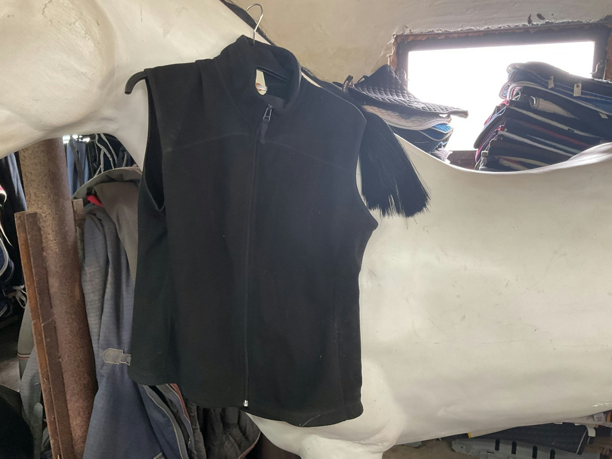 Väst fleece,svart,ny, L/40