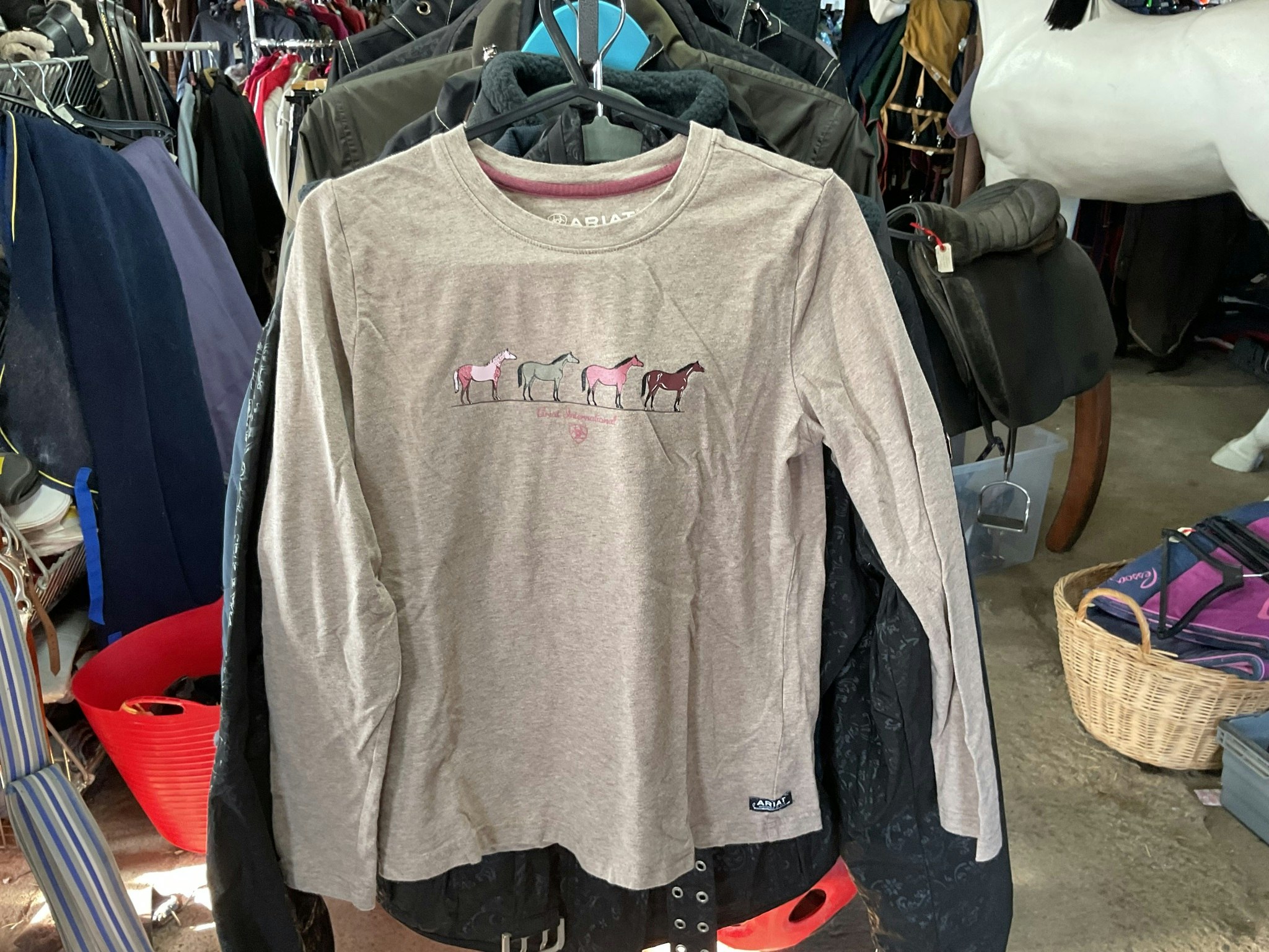 Ariat tunn tröja,brun,stl 152