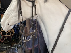 Träns svart,f,inkl tyglar,13 cm bett