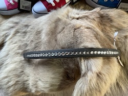 Pannband svart med glaspärlor,40 cm