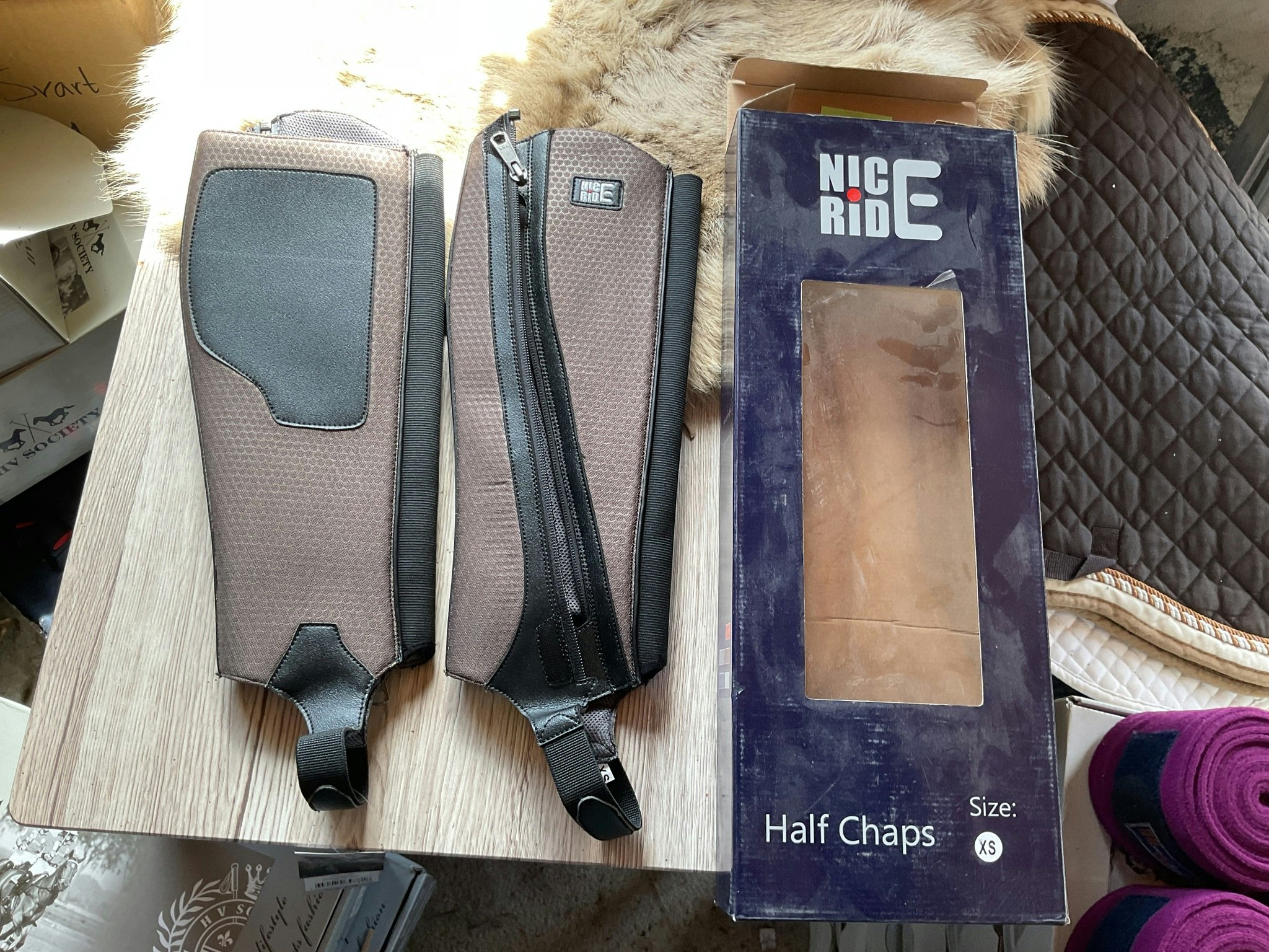 Nice ride halfchaps,bruna,stl xs,nya
