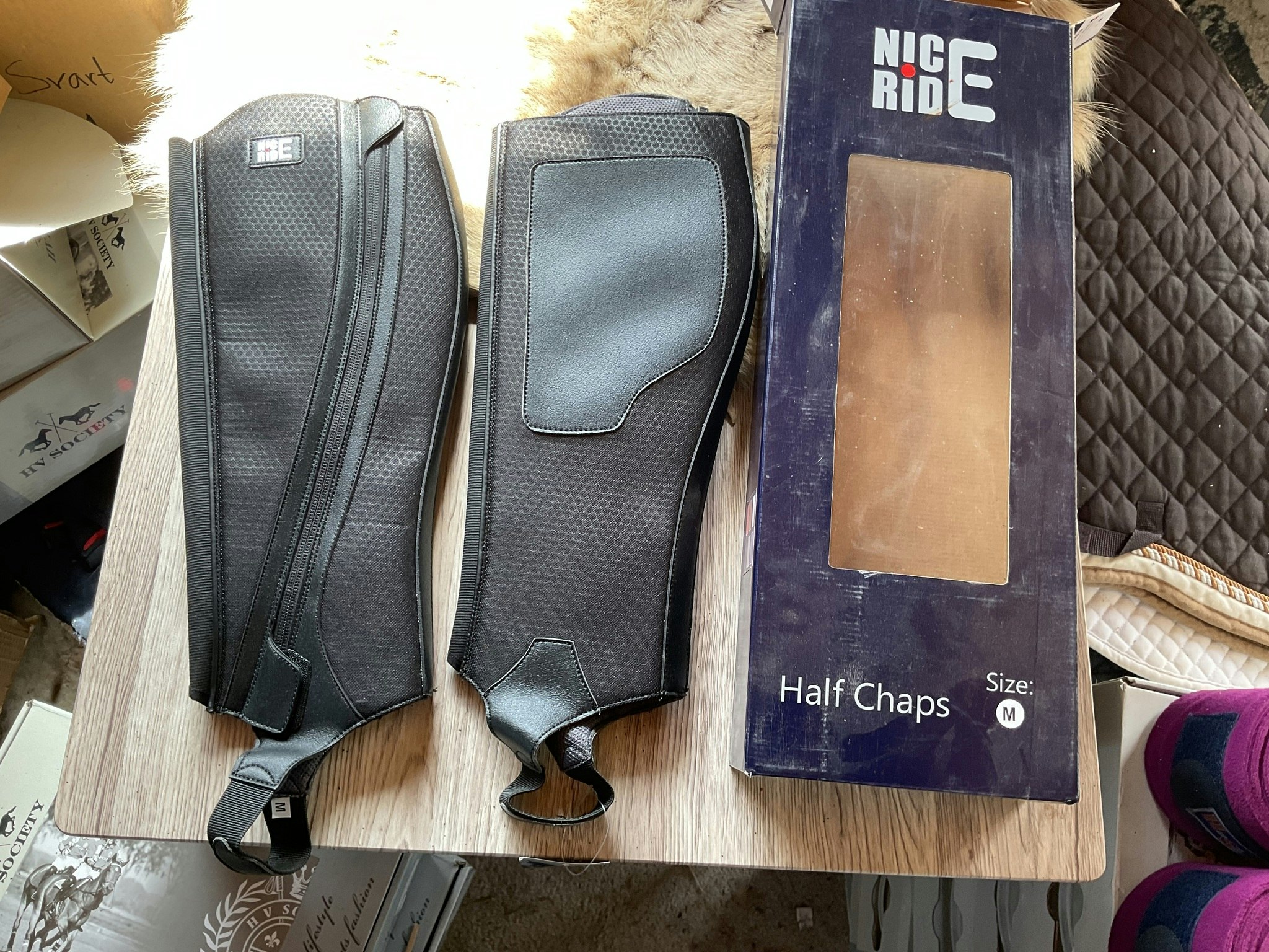 Nice ride halfchaps,svarta,stl m,nya