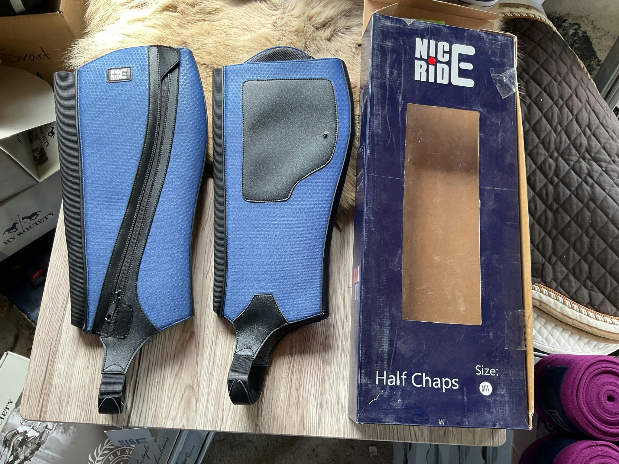 Nice ride halfchaps,stl MW,blåa,nya
