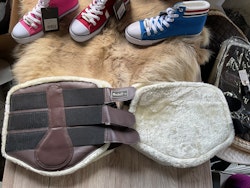 Benskydd med ludd,4-pack,bruna,cob,nya