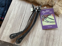 Shires flexi-rein svarta