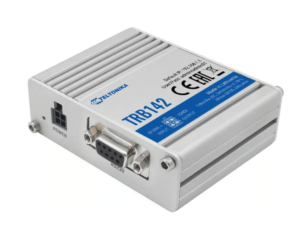 TRB142 comes with a widely used RS232 interface