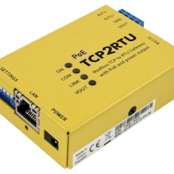 TCP2RTU_PoE: MODBUS TCP to RTU / ASCII converter with PoE power supply