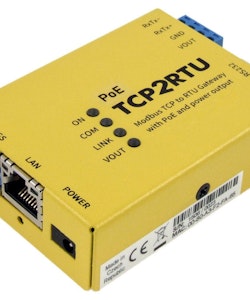 TCP2RTU_PoE: MODBUS TCP to RTU / ASCII converter with PoE power supply