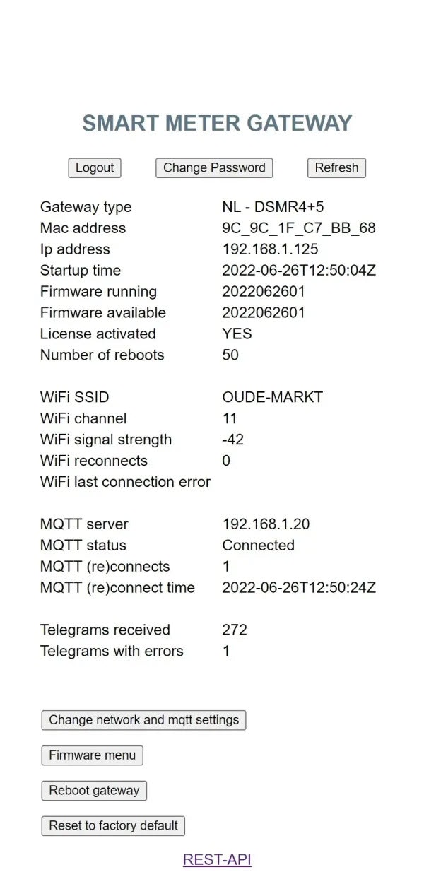 P1/Hanbus WiFi to MQTT gateway