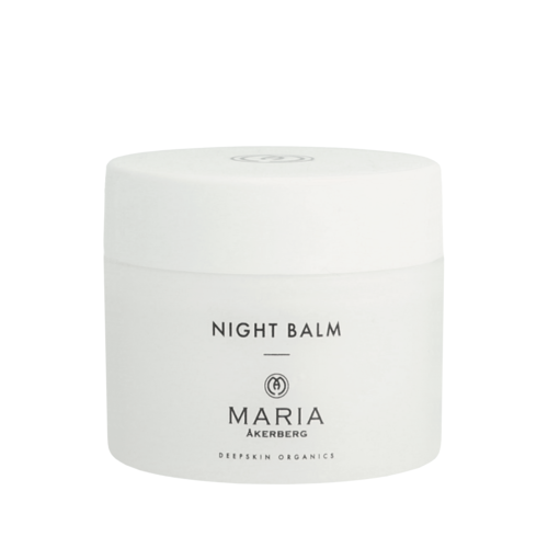 Night Balm är en silkeslen ansiktsbalm för alla hudtyper från Maria Åkerberg. Den kapslar in fukt, är stärkande för bindväven, lymfrenande, och hjälper huden att återuppbyggas under natten.