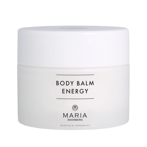 Body Balm Energy är Maria Åkerbergs sammetslena, mjukgörande, och väldigt dryga balm med frisk doft av citrus som passar torr hud.