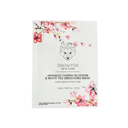 Japaness Cheery Bloosom White Tea Smoothing Sheet Mask singelpack Snow Fox