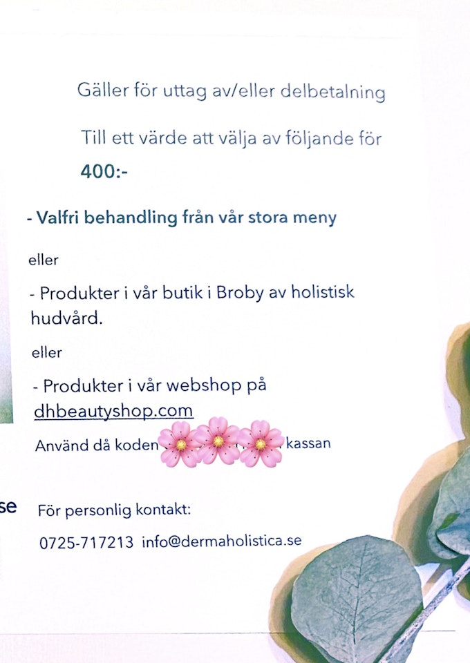 Värdekort 400 kr + Face Mask Black 50 ml Maria Åkerberg