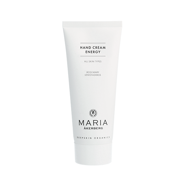 Maria Åkerberg Hand Cream Energy är en återfuktande handcreme som mjukgör torr hud på både händer och kropp.Jojobaolja, Solrosolja, Rapsolja, Bivax och Sheasmör som mjukgör torr hud. Eteriska oljor av
