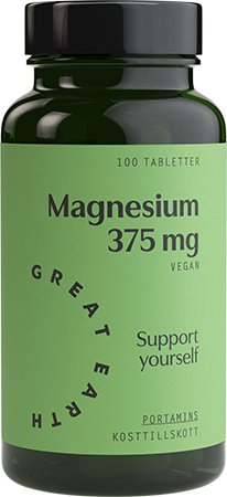 Magnesium bidrar till att minska trötthet och utmattning. Det är också viktigt för benstomme, muskelfunktion och energiomsättning.Super Magnesium 375 mg innehåller hela 7 olika former av magnesium och