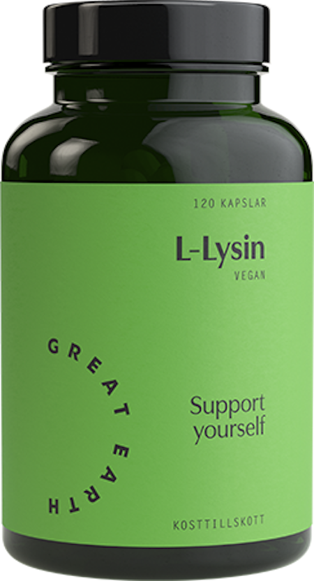 L-Lysin GREAT EARTH aminosyra för kollagenproduktion.