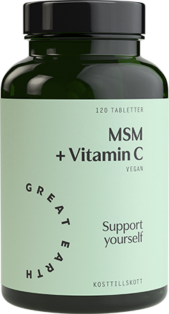 MSM+Vitamin C Great Earth kosttillskott för immunförsvar och hår/hud/naglar
