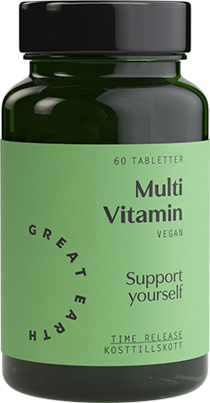 Great Earth Multi Vitamin är en högdoserad multivitamin, perfekt för dig som lever ett aktivt liv!