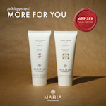 More For You innehåller två av svenska folkets favoritprodukter från Maria Åkerberg. Face Lotion More och Night Cream More. Båda har röstats fram till Årets Produkt i tävlingen Organic Beauty Awards (