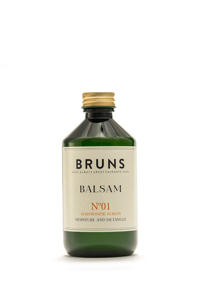 Bruns ekologiskt handgjort veganskt milt balsam för torrt, normalt och tjockt hår