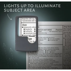 Förstoringsglas i pocketformat 2X förstoring o LED lampa