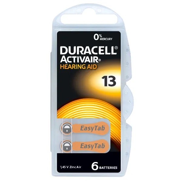 Duracell Hörapparatsbatteri 13 Orange