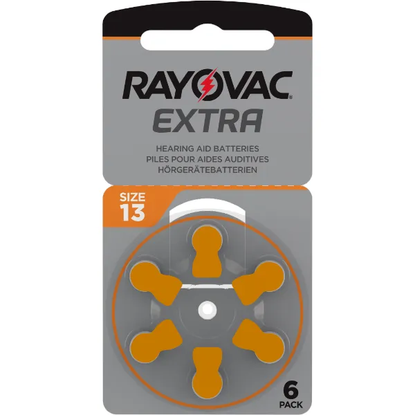 Rayovac Extra Hörapparatsbatteri 13 Orange 6 st/fp