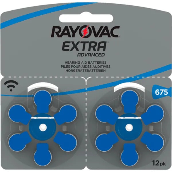 Rayovac Extra Hörapparatsbatteri 675 Blå 12 st/fp