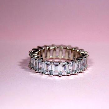 Emerald eternity ring