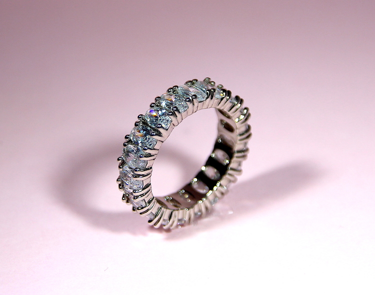 OVAL STONE ETERNITY RING