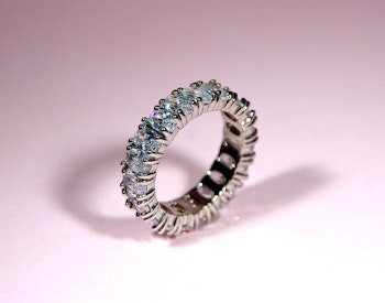Oval eternity ring