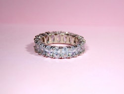 Oval eternity ring