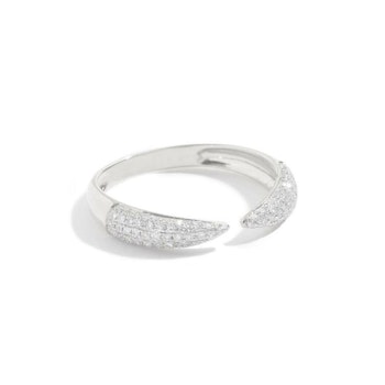925 SILVER CLAW PAVE RING